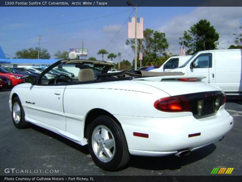 Arctic White / Taupe 1999 Pontiac Sunfire GT Convertible