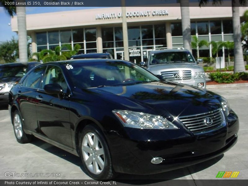 Obsidian Black / Black 2008 Lexus ES 350
