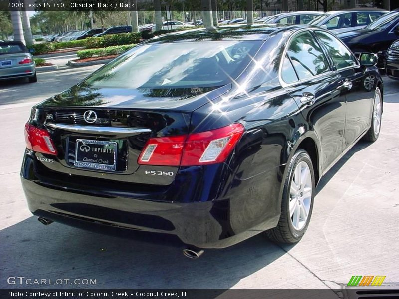 Obsidian Black / Black 2008 Lexus ES 350