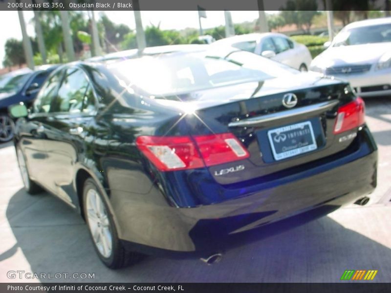 Obsidian Black / Black 2008 Lexus ES 350