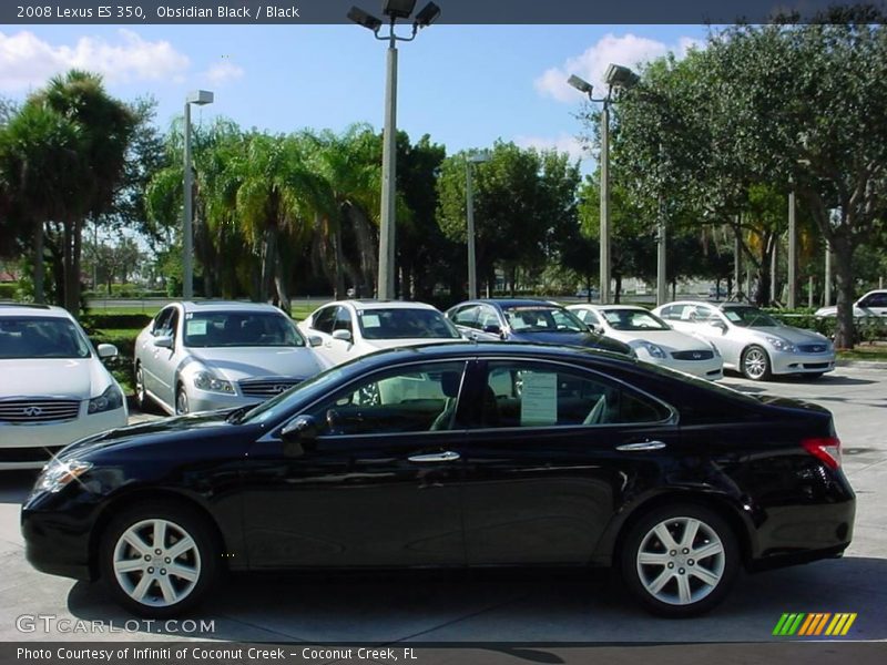 Obsidian Black / Black 2008 Lexus ES 350