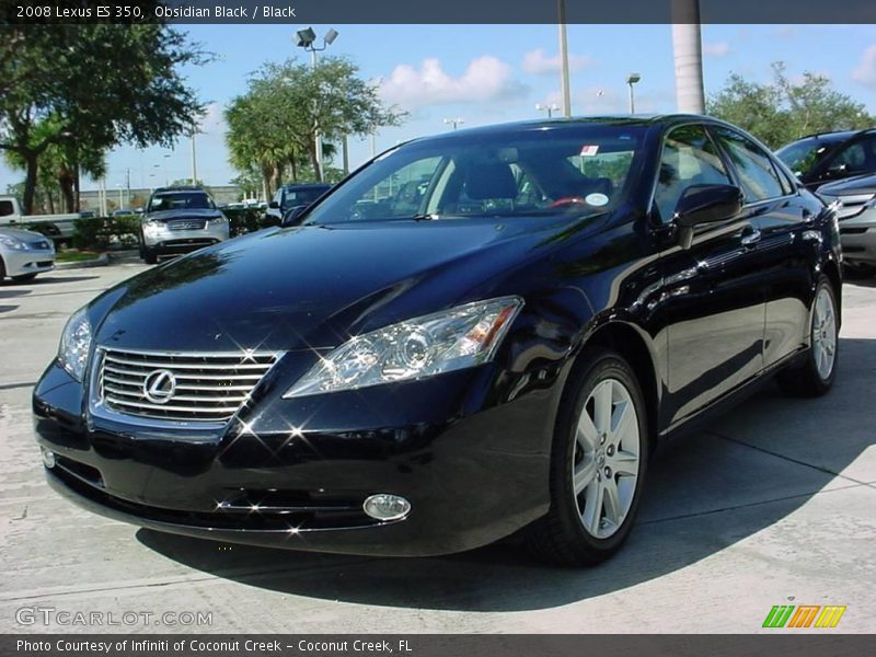Obsidian Black / Black 2008 Lexus ES 350