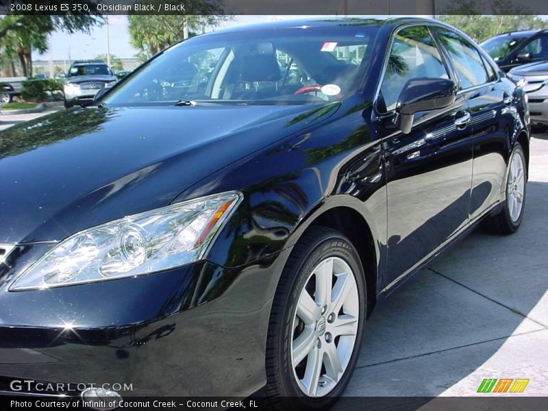 Obsidian Black / Black 2008 Lexus ES 350