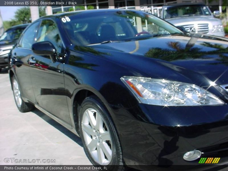Obsidian Black / Black 2008 Lexus ES 350