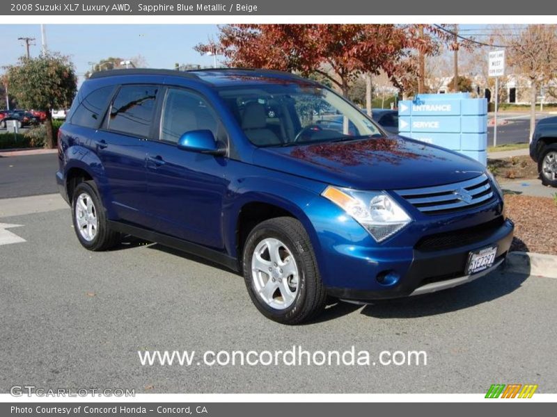 Sapphire Blue Metallic / Beige 2008 Suzuki XL7 Luxury AWD