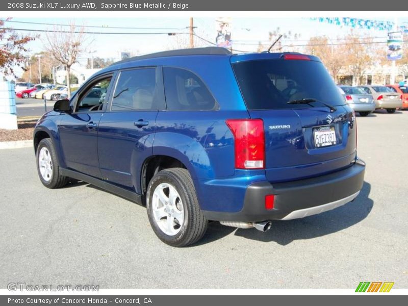 Sapphire Blue Metallic / Beige 2008 Suzuki XL7 Luxury AWD