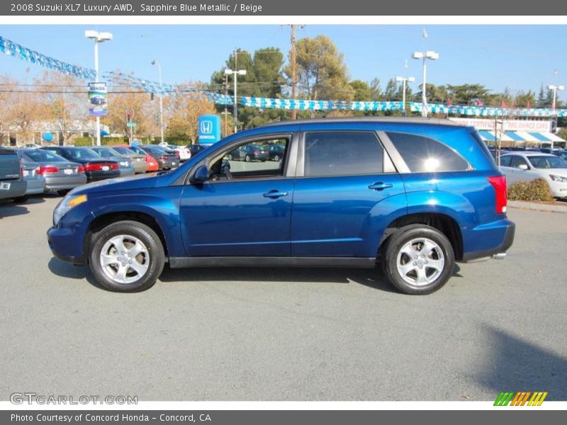 Sapphire Blue Metallic / Beige 2008 Suzuki XL7 Luxury AWD