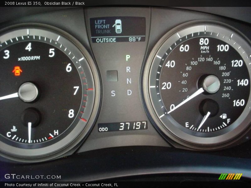 Obsidian Black / Black 2008 Lexus ES 350