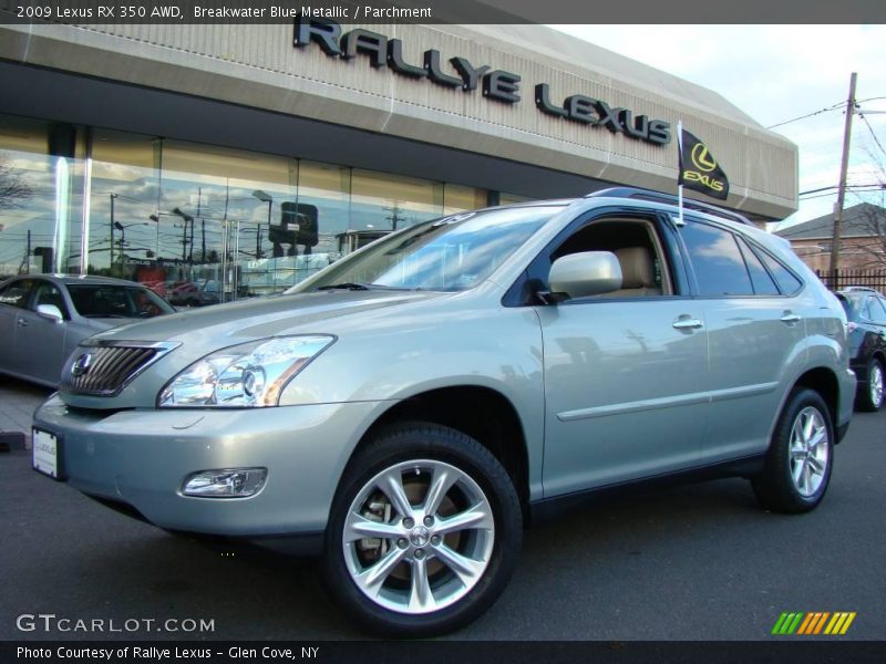 Breakwater Blue Metallic / Parchment 2009 Lexus RX 350 AWD
