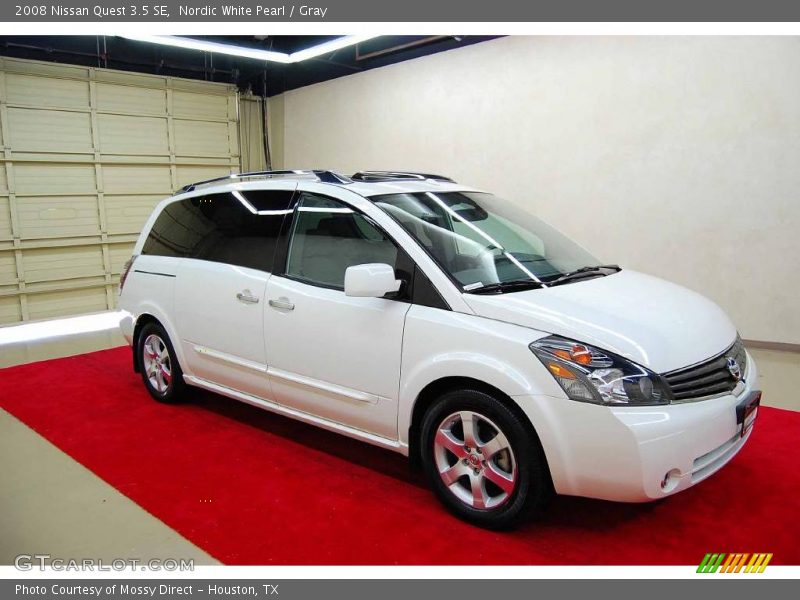 Nordic White Pearl / Gray 2008 Nissan Quest 3.5 SE