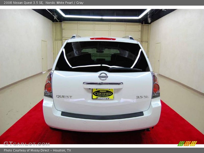 Nordic White Pearl / Gray 2008 Nissan Quest 3.5 SE