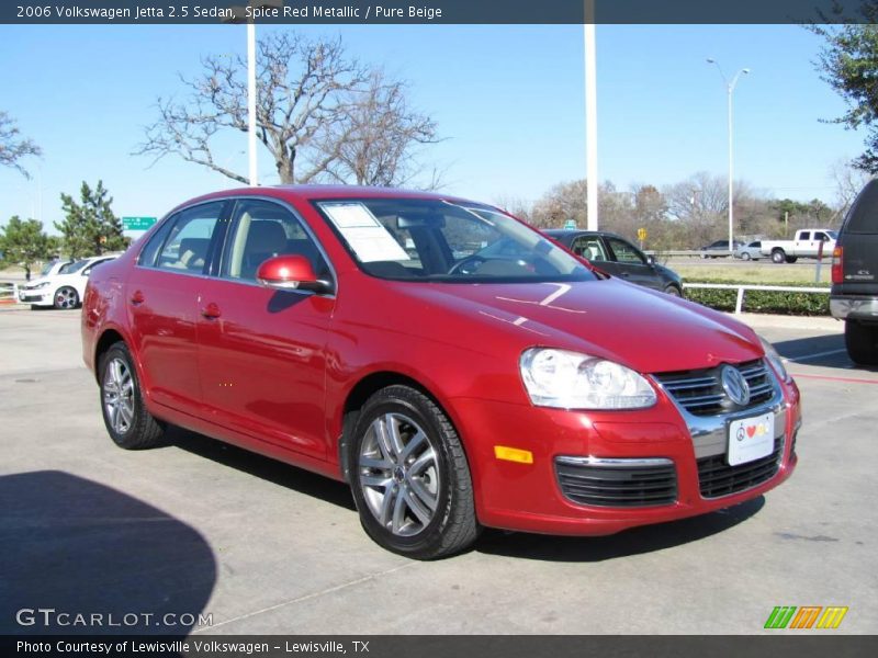 Spice Red Metallic / Pure Beige 2006 Volkswagen Jetta 2.5 Sedan