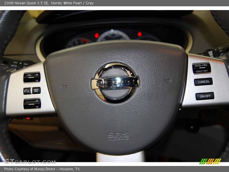 Nordic White Pearl / Gray 2008 Nissan Quest 3.5 SE
