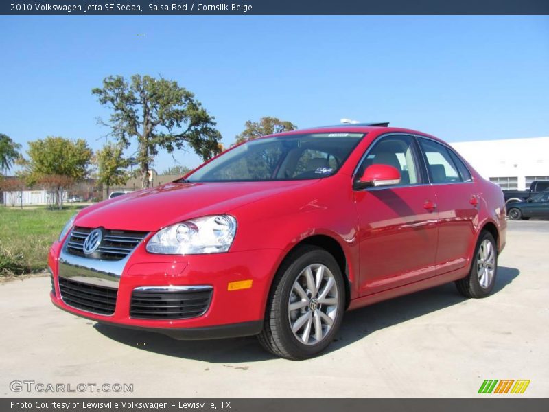 Salsa Red / Cornsilk Beige 2010 Volkswagen Jetta SE Sedan