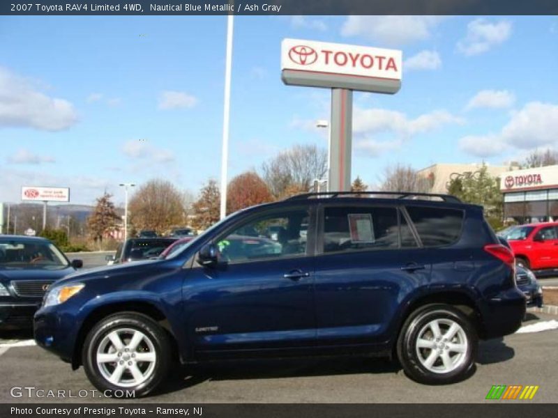 Nautical Blue Metallic / Ash Gray 2007 Toyota RAV4 Limited 4WD