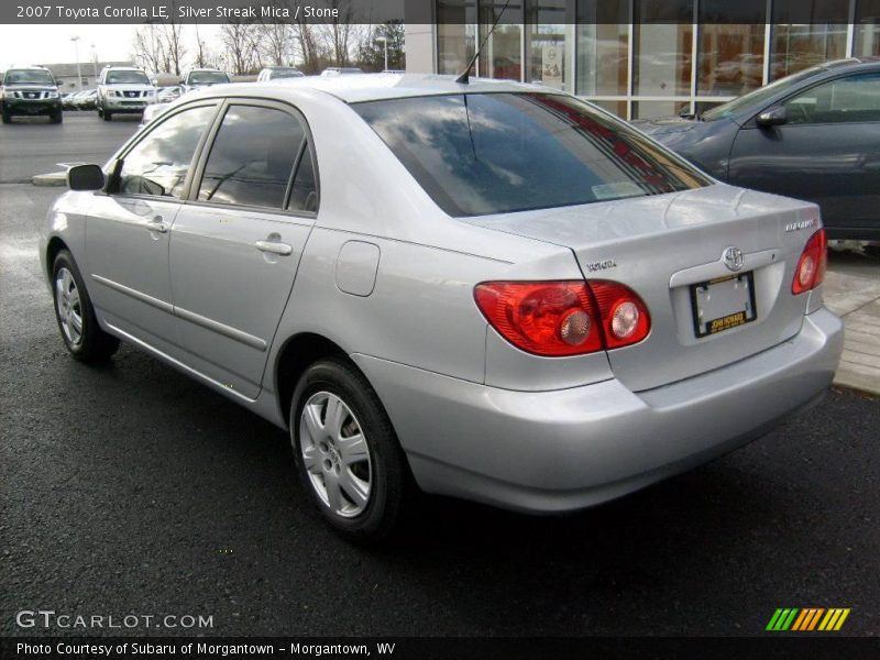 Silver Streak Mica / Stone 2007 Toyota Corolla LE