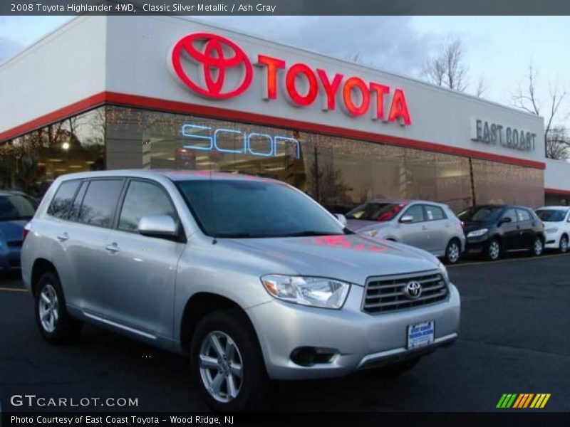 Classic Silver Metallic / Ash Gray 2008 Toyota Highlander 4WD