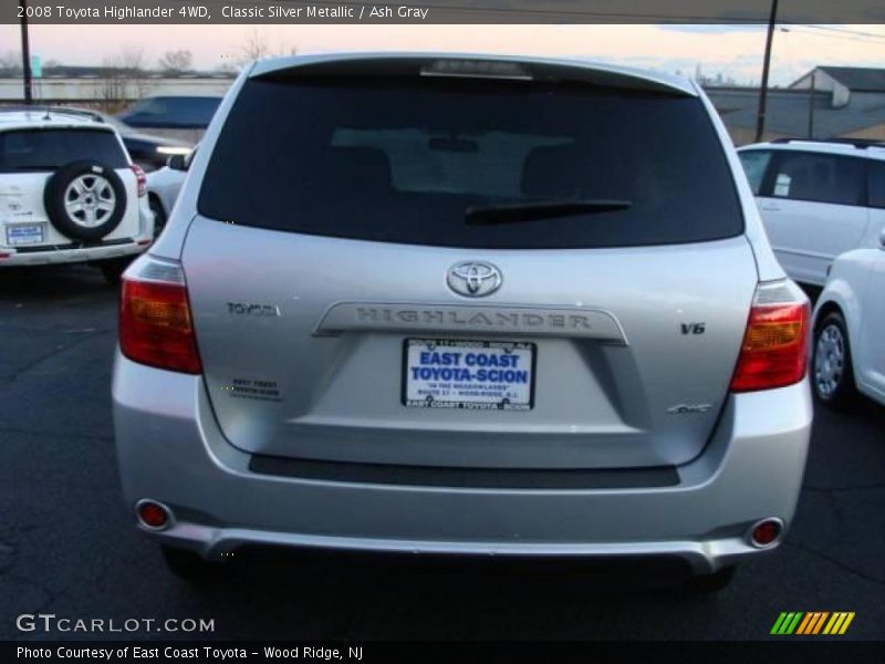 Classic Silver Metallic / Ash Gray 2008 Toyota Highlander 4WD