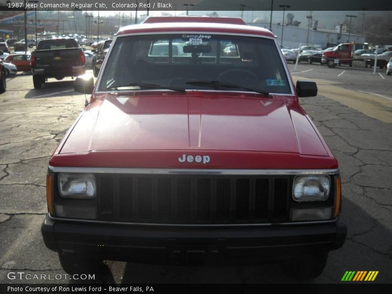 Colorado Red / Black 1987 Jeep Comanche Regular Cab