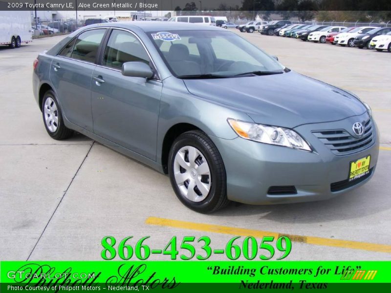 Aloe Green Metallic / Bisque 2009 Toyota Camry LE