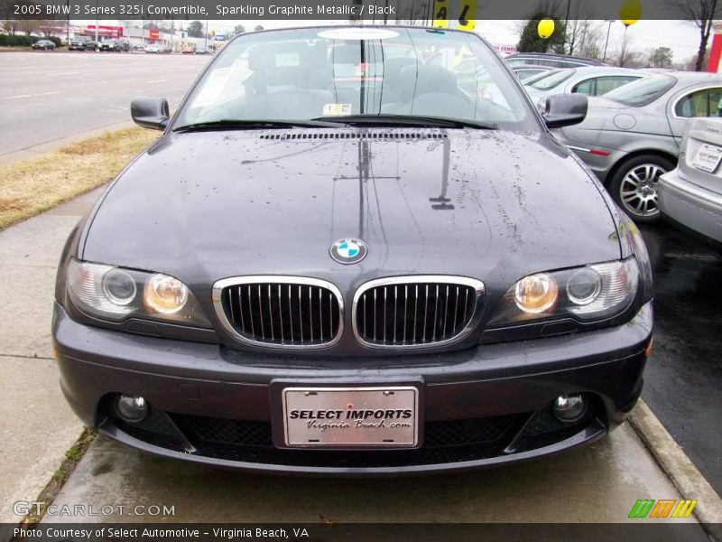 Sparkling Graphite Metallic / Black 2005 BMW 3 Series 325i Convertible