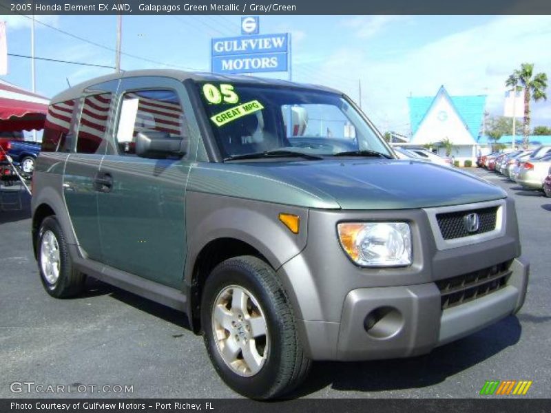 Galapagos Green Metallic / Gray/Green 2005 Honda Element EX AWD