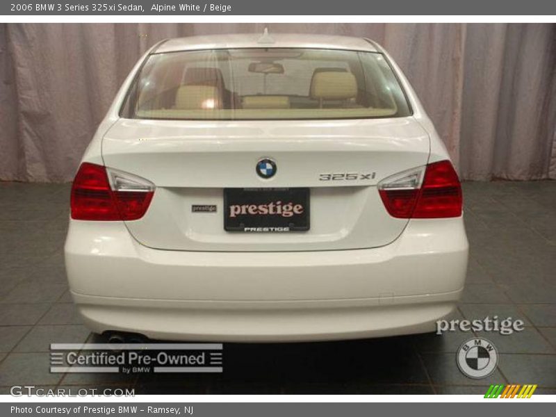 Alpine White / Beige 2006 BMW 3 Series 325xi Sedan