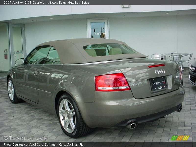 Alpaka Beige Metallic / Beige 2007 Audi A4 2.0T Cabriolet
