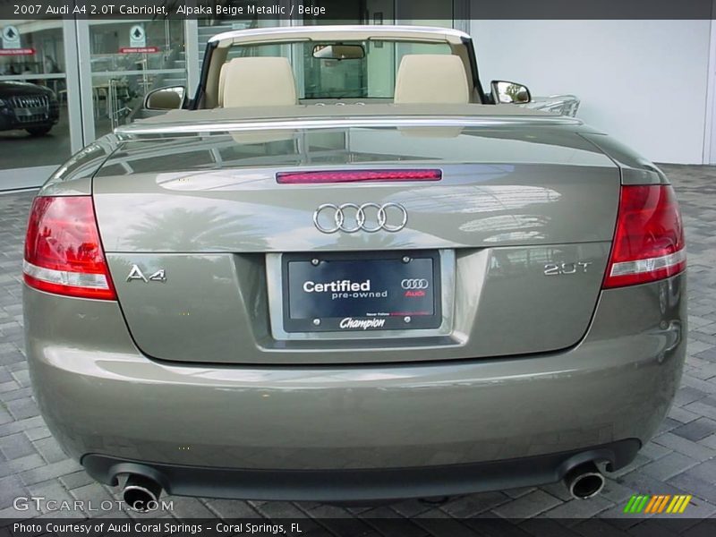Alpaka Beige Metallic / Beige 2007 Audi A4 2.0T Cabriolet