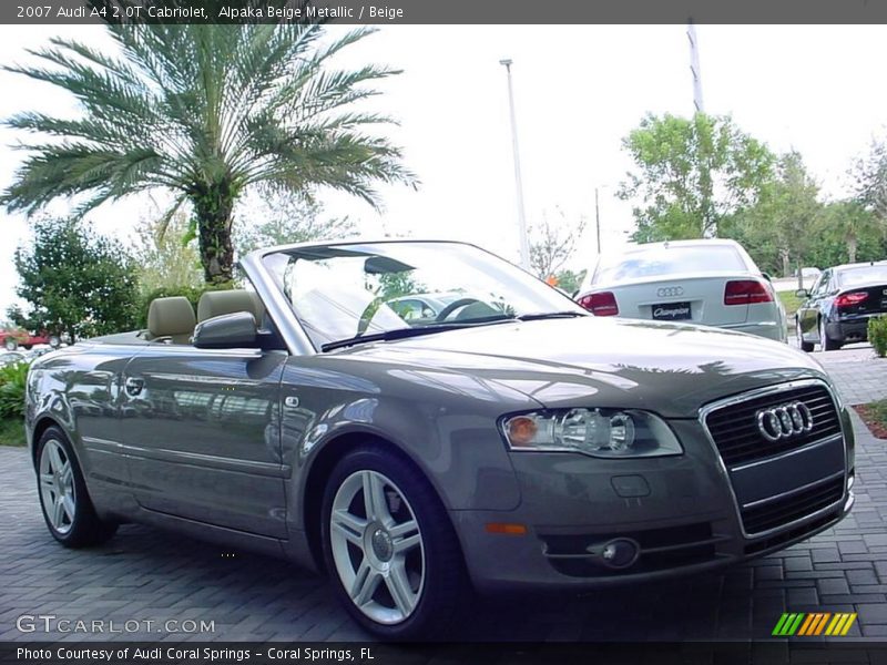 Alpaka Beige Metallic / Beige 2007 Audi A4 2.0T Cabriolet