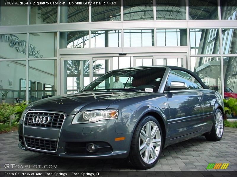 Dolphin Grey Metallic / Red 2007 Audi S4 4.2 quattro Cabriolet