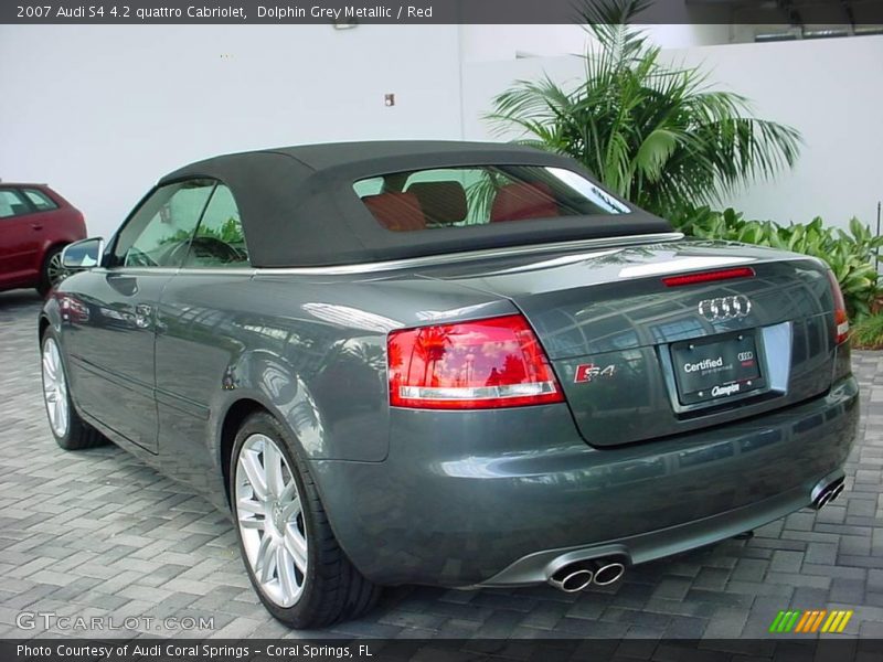 Dolphin Grey Metallic / Red 2007 Audi S4 4.2 quattro Cabriolet