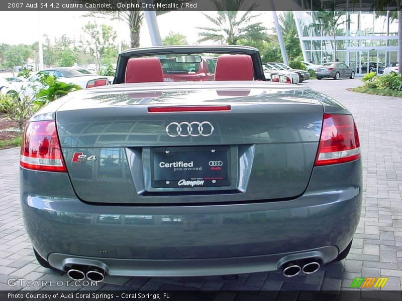 Dolphin Grey Metallic / Red 2007 Audi S4 4.2 quattro Cabriolet