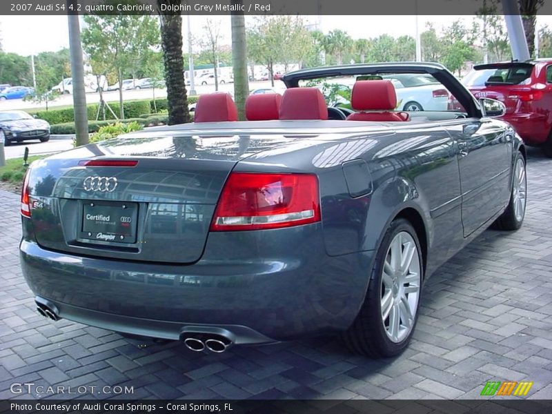 Dolphin Grey Metallic / Red 2007 Audi S4 4.2 quattro Cabriolet