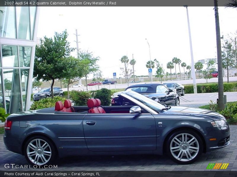 Dolphin Grey Metallic / Red 2007 Audi S4 4.2 quattro Cabriolet