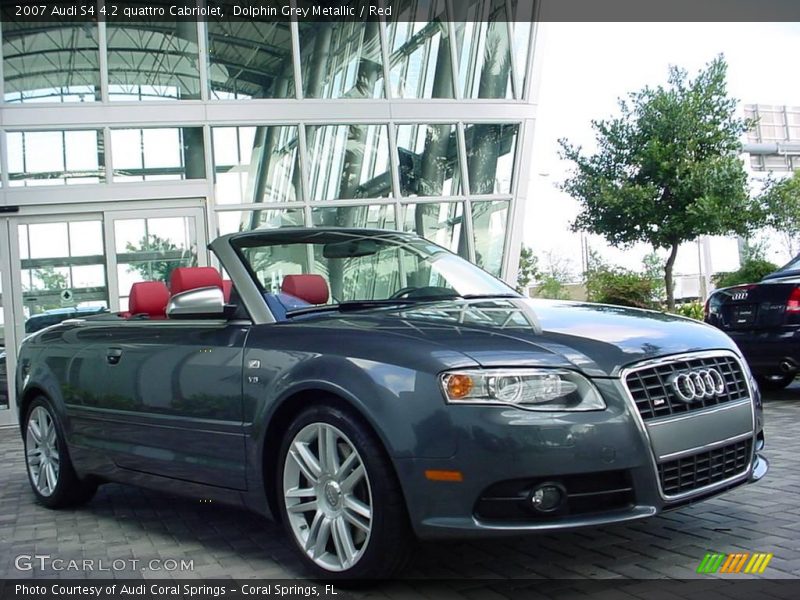 Dolphin Grey Metallic / Red 2007 Audi S4 4.2 quattro Cabriolet
