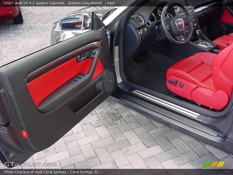 Dolphin Grey Metallic / Red 2007 Audi S4 4.2 quattro Cabriolet