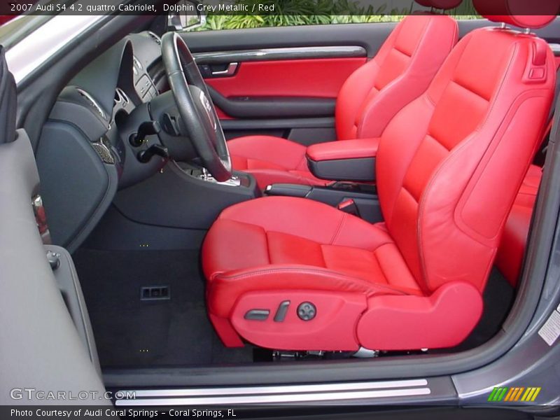 Dolphin Grey Metallic / Red 2007 Audi S4 4.2 quattro Cabriolet
