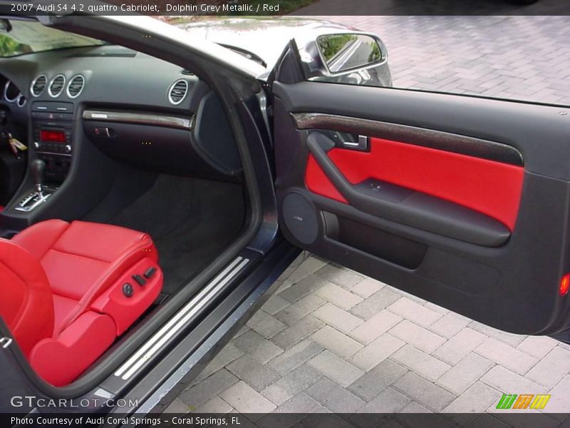 Dolphin Grey Metallic / Red 2007 Audi S4 4.2 quattro Cabriolet