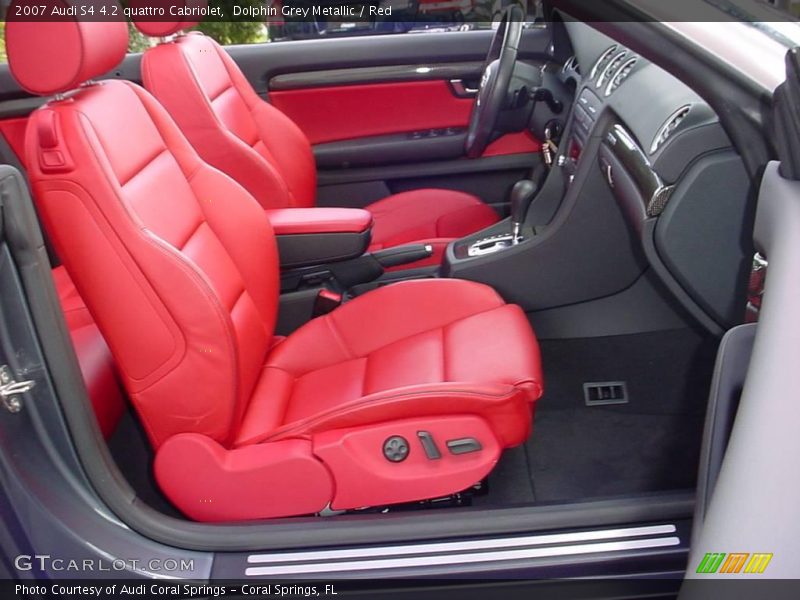 Dolphin Grey Metallic / Red 2007 Audi S4 4.2 quattro Cabriolet