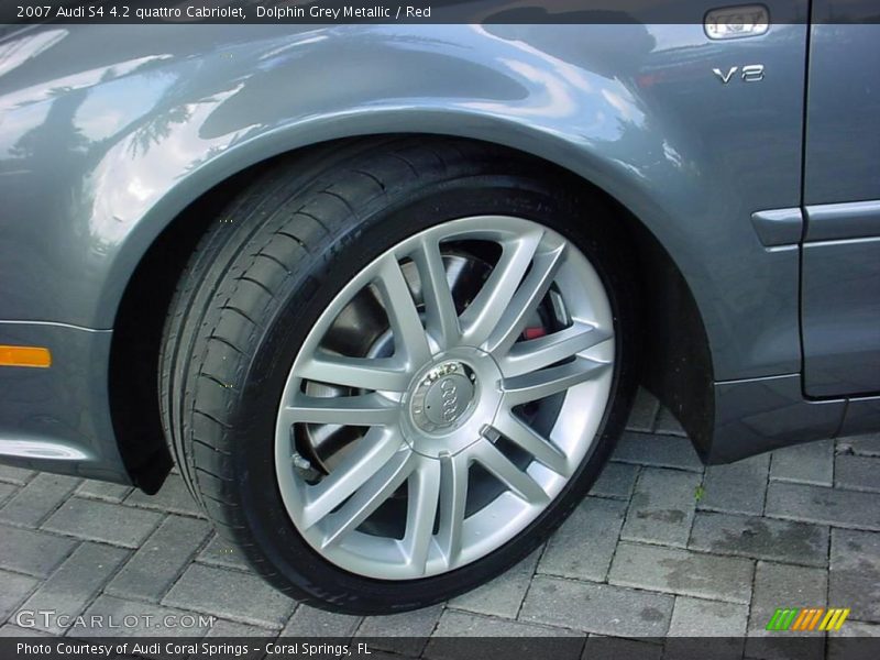 Dolphin Grey Metallic / Red 2007 Audi S4 4.2 quattro Cabriolet
