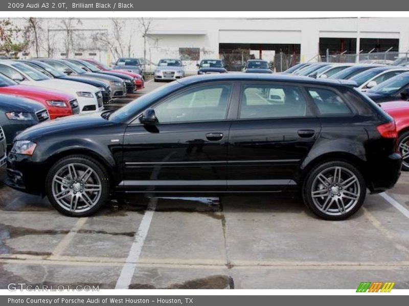 Brilliant Black / Black 2009 Audi A3 2.0T