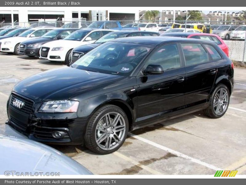 Brilliant Black / Black 2009 Audi A3 2.0T