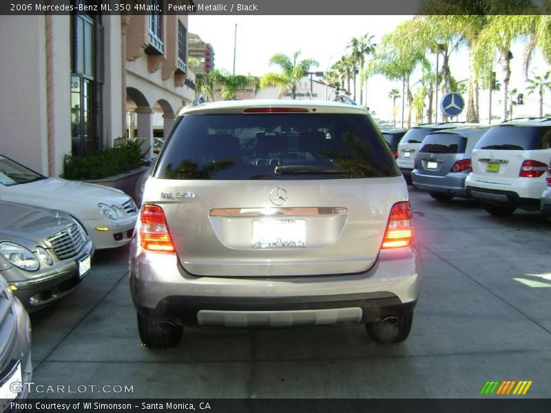 Pewter Metallic / Black 2006 Mercedes-Benz ML 350 4Matic
