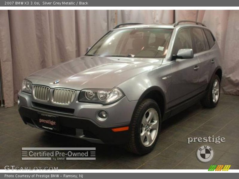 Silver Grey Metallic / Black 2007 BMW X3 3.0si