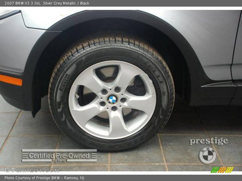 Silver Grey Metallic / Black 2007 BMW X3 3.0si
