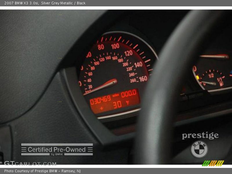 Silver Grey Metallic / Black 2007 BMW X3 3.0si