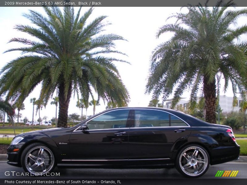 Black / Black 2009 Mercedes-Benz S 63 AMG Sedan