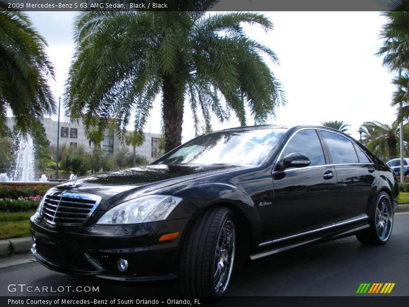 Black / Black 2009 Mercedes-Benz S 63 AMG Sedan