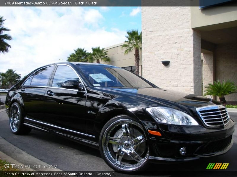 Black / Black 2009 Mercedes-Benz S 63 AMG Sedan